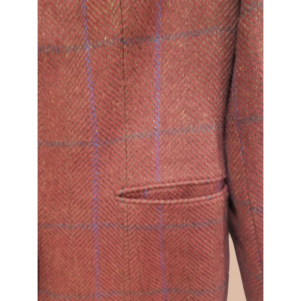 Kiton Womens Burgundy Plaid Blazer SizeEU  44 100% Cashmere New Without Tags. - Picture 11 of 15